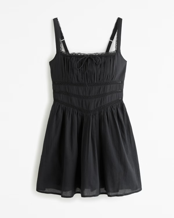 Lace-Pieced Romper | Abercrombie & Fitch (US)