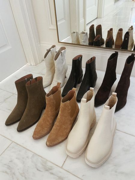 Neutral booties for fall. 