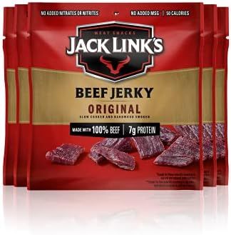 Jack Link's Beef Jerky, 5 Count Multipack Bags – Flavorful Meat Snack for Lunches, Ready to Eat... | Amazon (US)