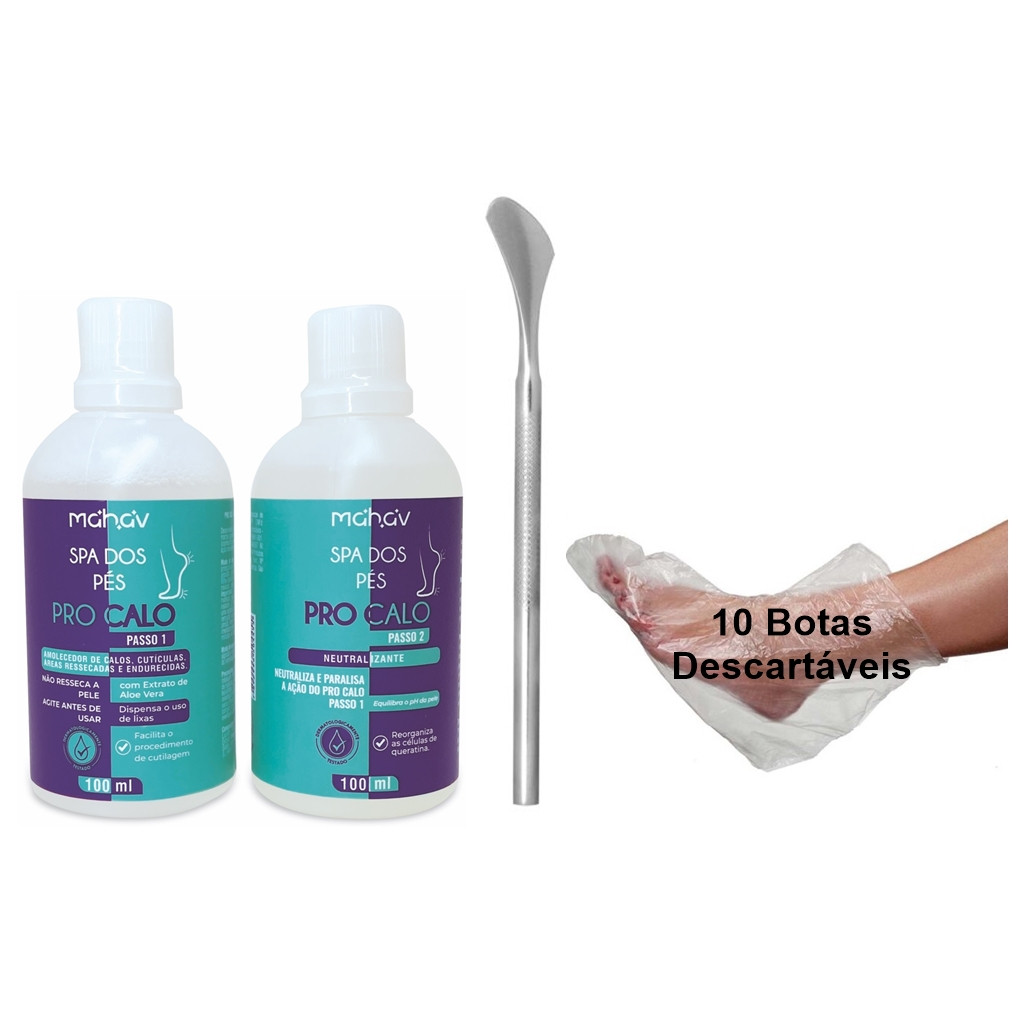 KIT PRO CALO - AMOLECEDOR DE CALOS E CUTÍCULAS 100ml+ NEUTRALIZANTE 100ml MAHAV + ESPÁTULA 222 ... | Shopee (BR)