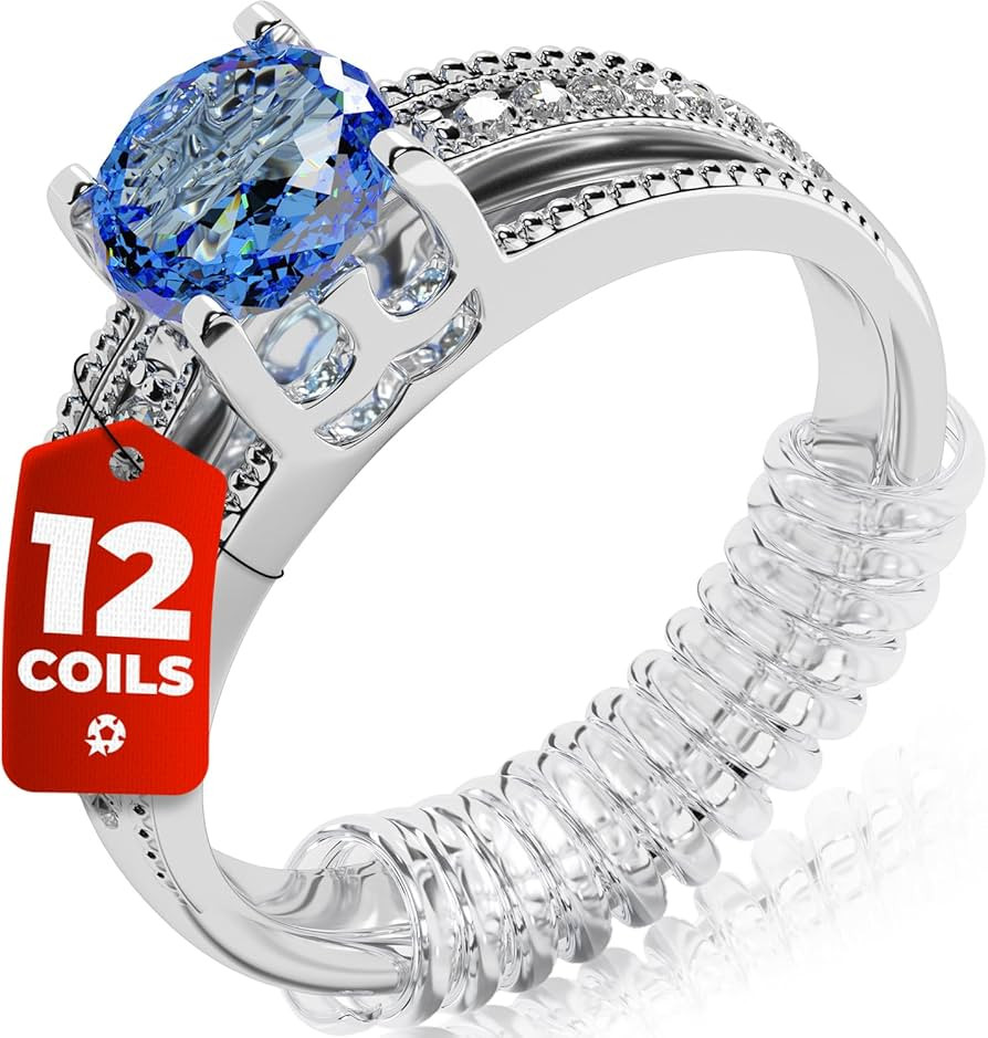Ring Sizer Adjuster for Loose Rings - 12 Pack, Guards, Spacers & Tighteners, Fits Bands Up to 6mm... | Amazon (US)
