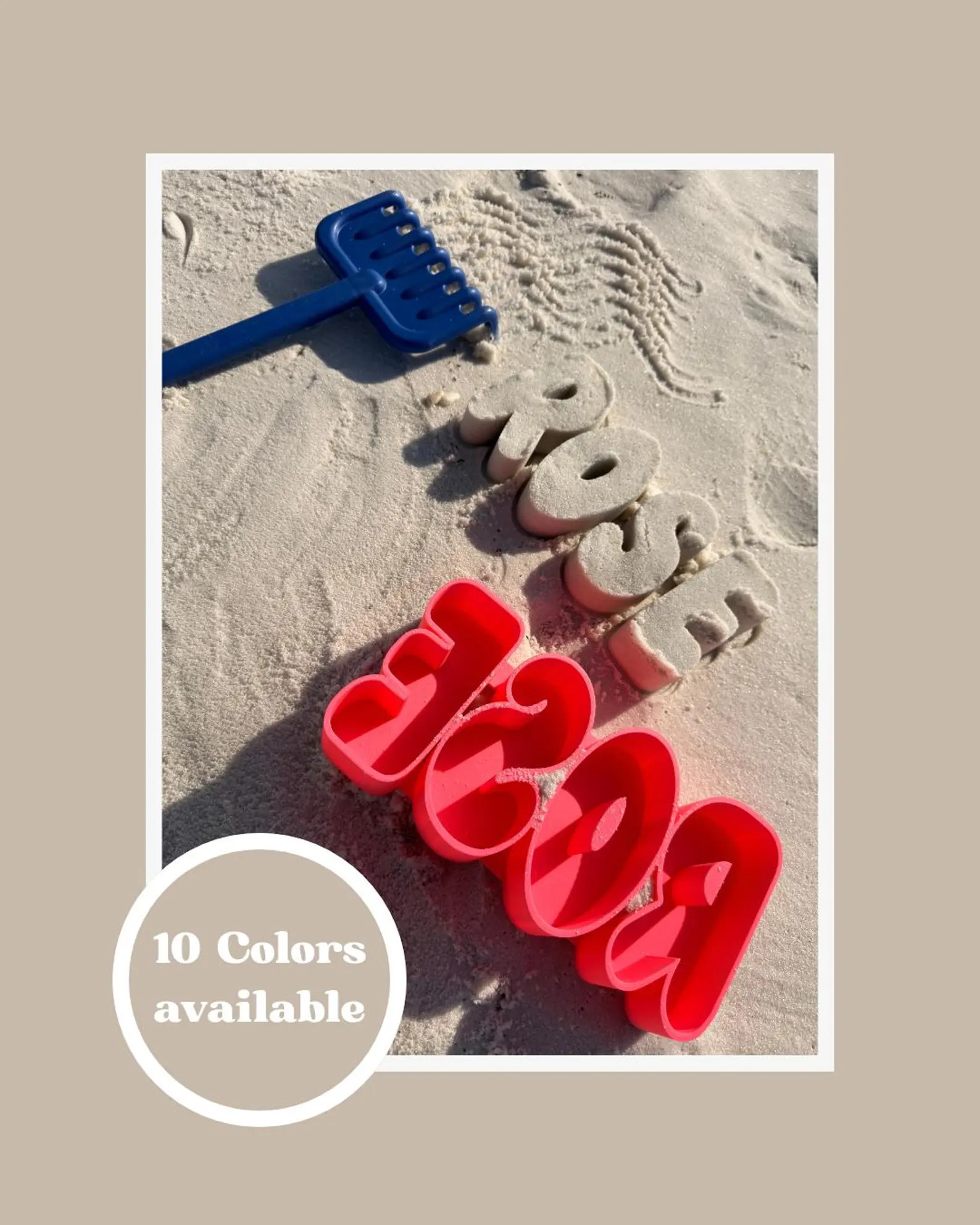 Personalized Sand Name Mold, Custom Beach Sandcastle Name, Kids Beach Toy, Custom Sand Mold, Summ... | Etsy (Global)