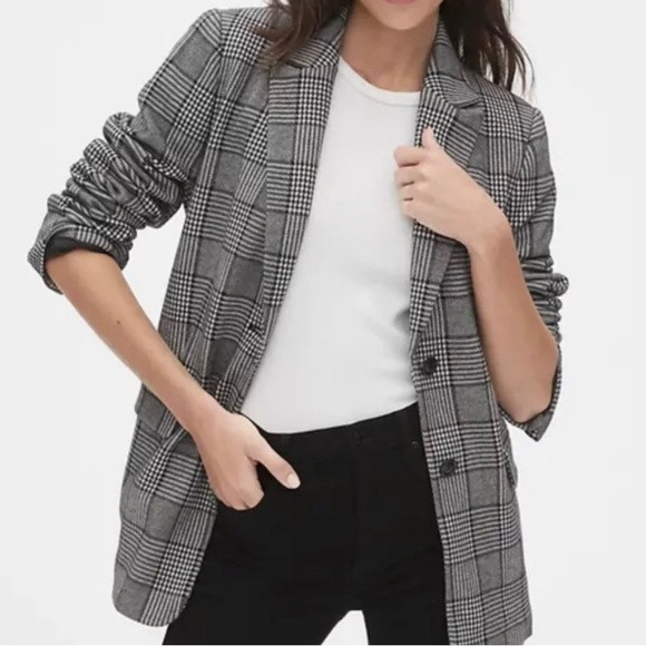 GAP Plaid Oversized Blazer Jacket | Poshmark
