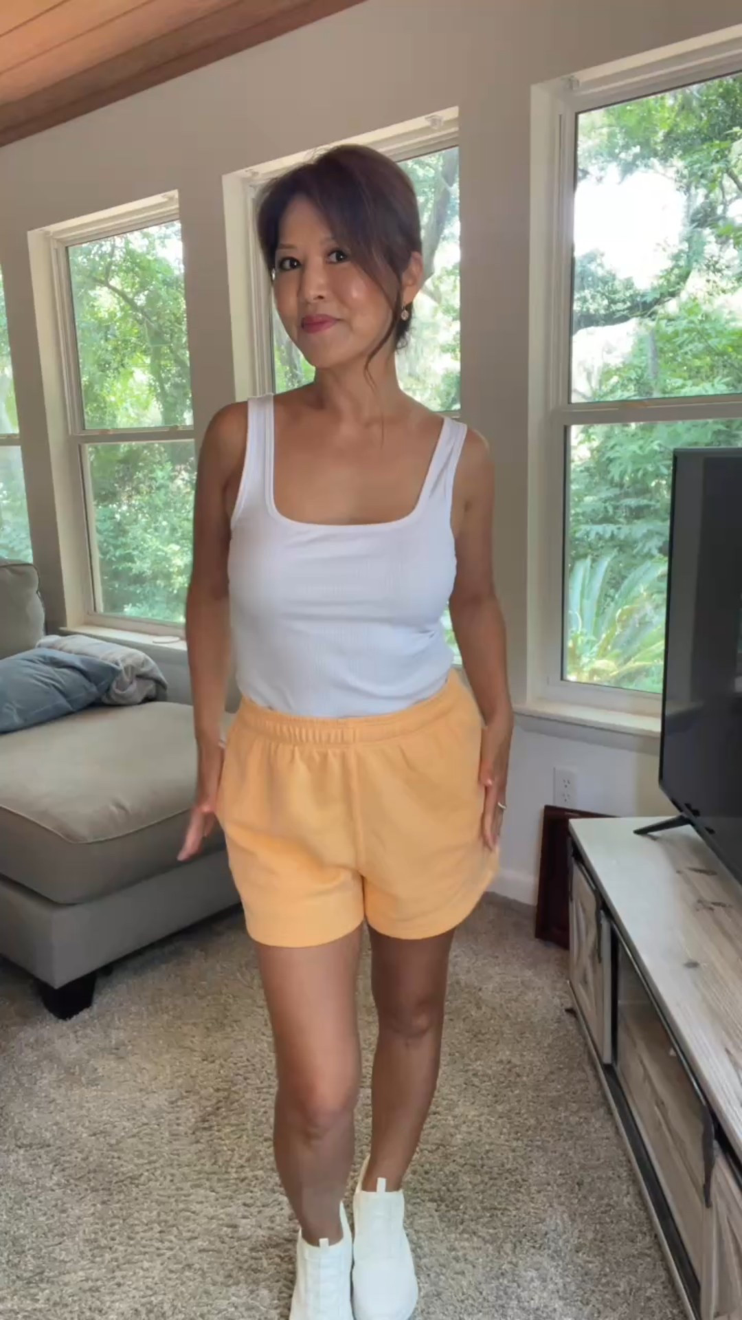 Fabletics jacket and shorts . I’m wearing size small in both.  

#LTKSummerEdit #LTKStyleTip #LTKActive