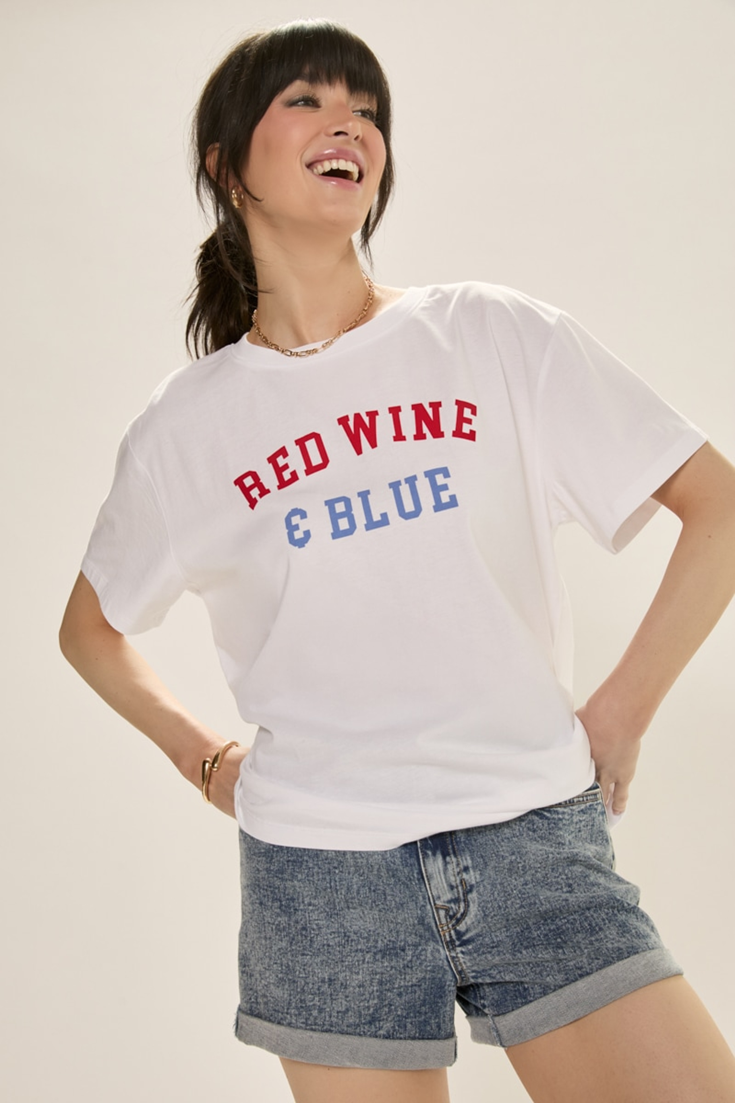 Red Wine And Blue Graphic Tee | Francesca's