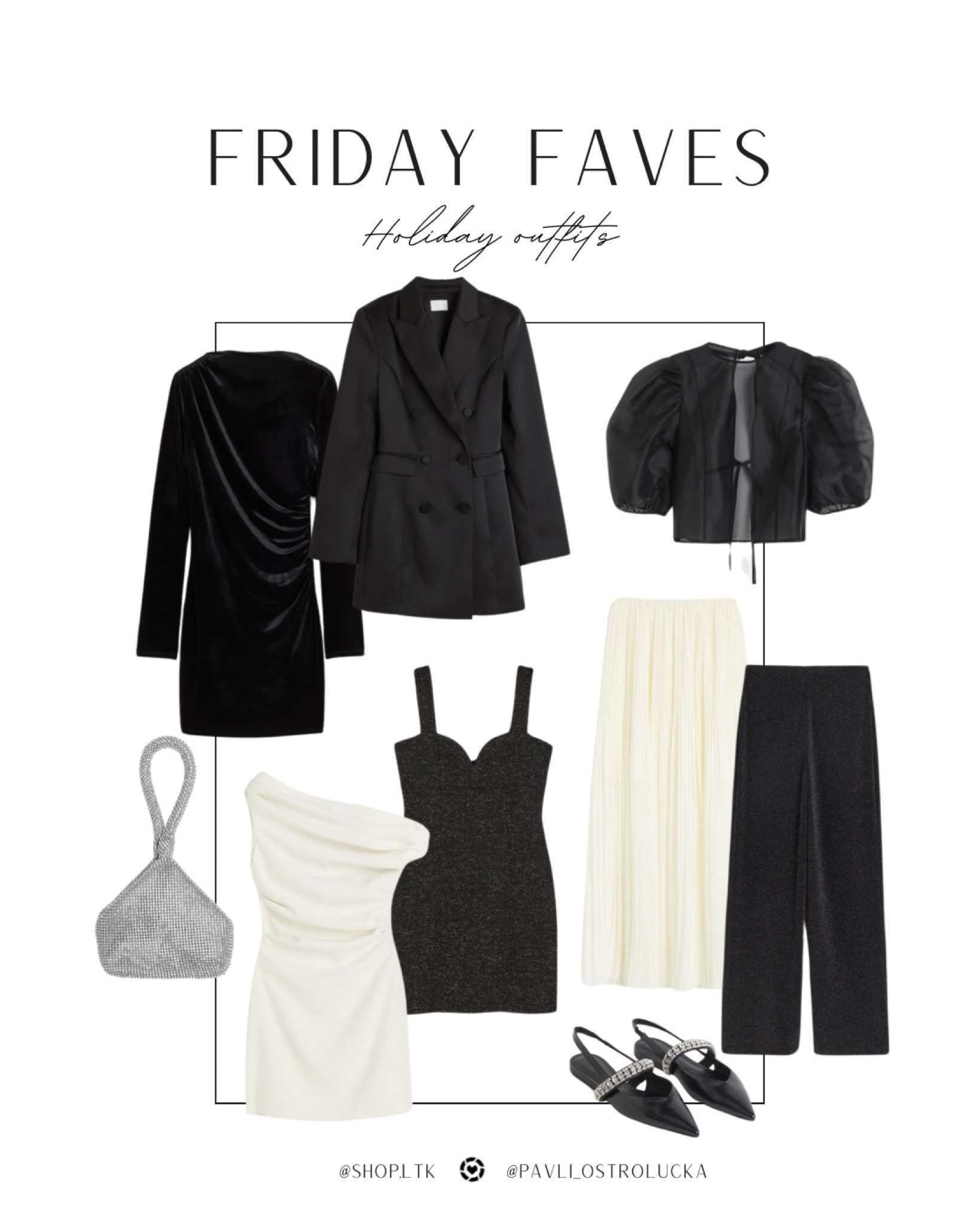 Holiday outfit inspo - shop with me fave finds at H&M for Christmas Eve outfit or party look 🖤

#LTKGiftGuide #LTKstyletip #LTKHoliday