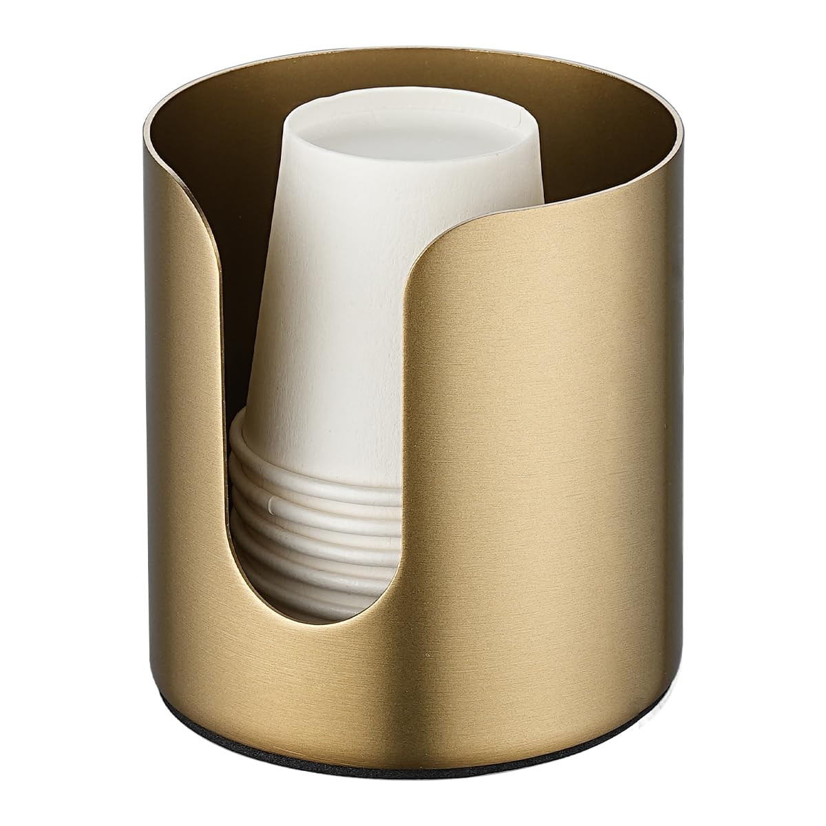 JQK Bathroom Cup Dispenser, Gold Small Disposable Paper Mouthwash Cup Holders for Rinsing Cups On... | Amazon (US)