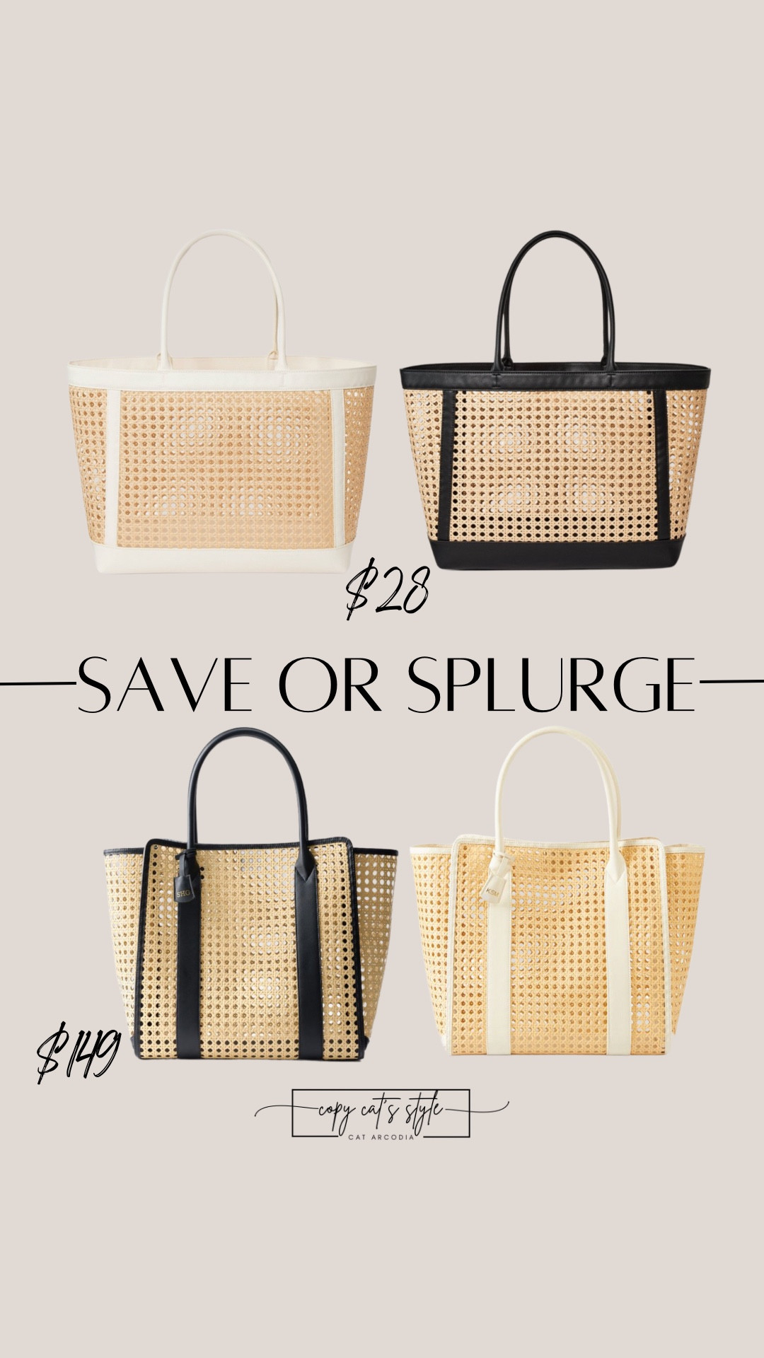 Save or splurge on summer beach bags! Look for less Target bags. 

#LTKStyleTip #LTKSaleAlert #LTKFindsUnder50