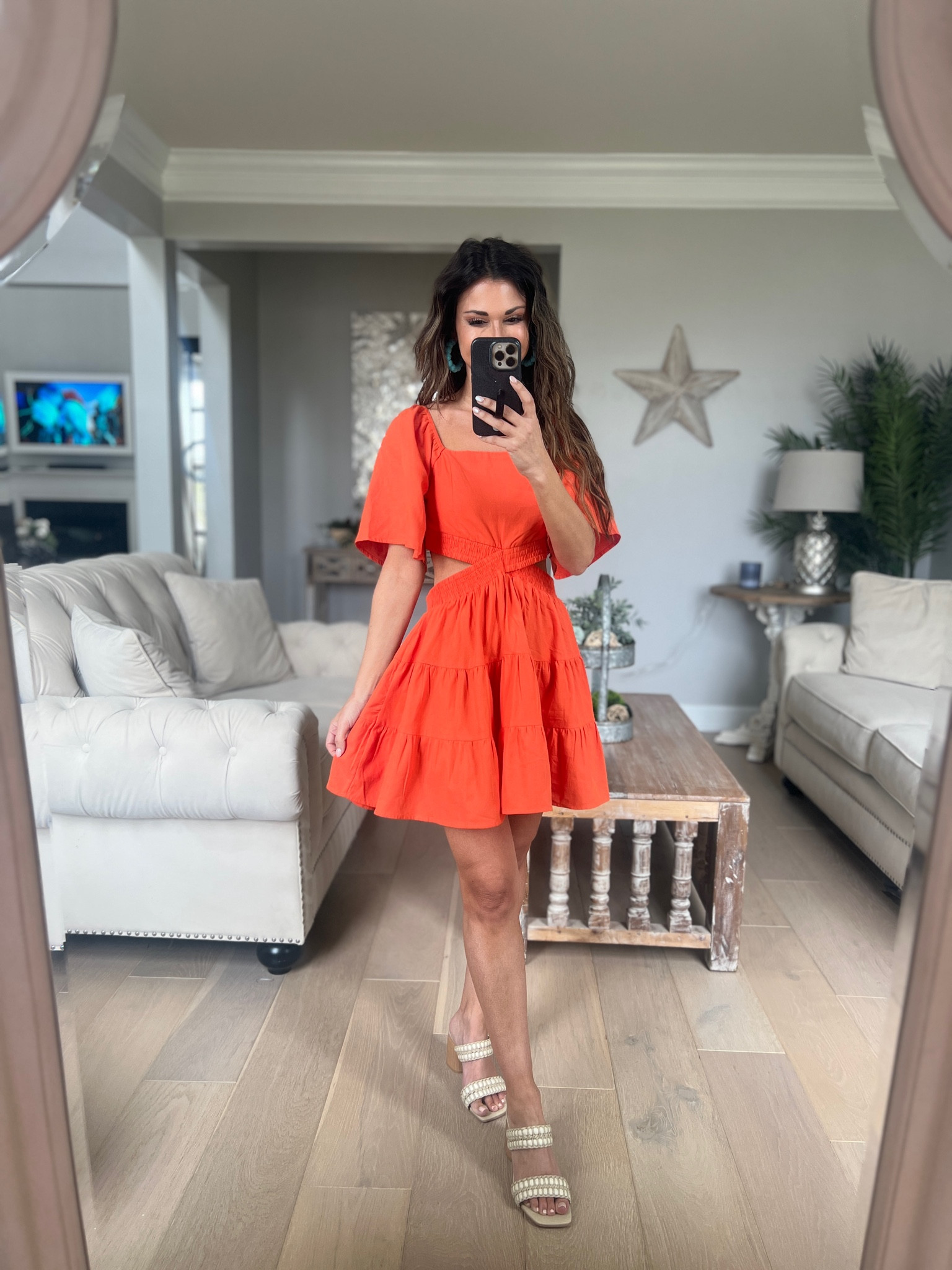 Price cut on my cute dress//tts//wearing size up due to selection (size small)//5’1//would skip if  above 5’4//heels//tts

#LTKFind #LTKunder50 #LTKsalealert