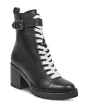 Marc Fisher Ltd. Women's Waren Round Toe Lace Up Leather Boots | Bloomingdale's (US)