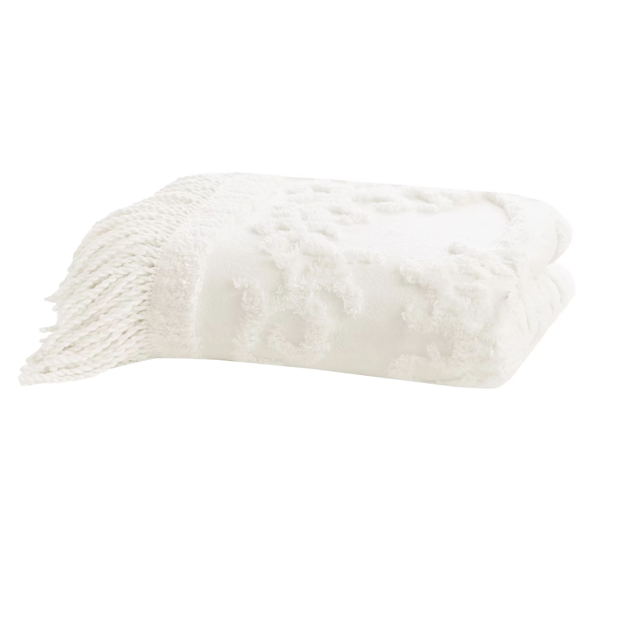 Home Essence Mila 100 Percent Cotton Tufted Throw Blanket, 50"W x 60"L - Walmart.com | Walmart (US)