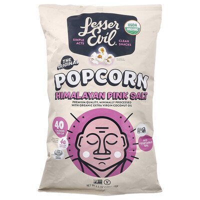LesserEvil, Popcorn, Himalayan Pink Salt, 4.6 oz (130 g) | iHerb