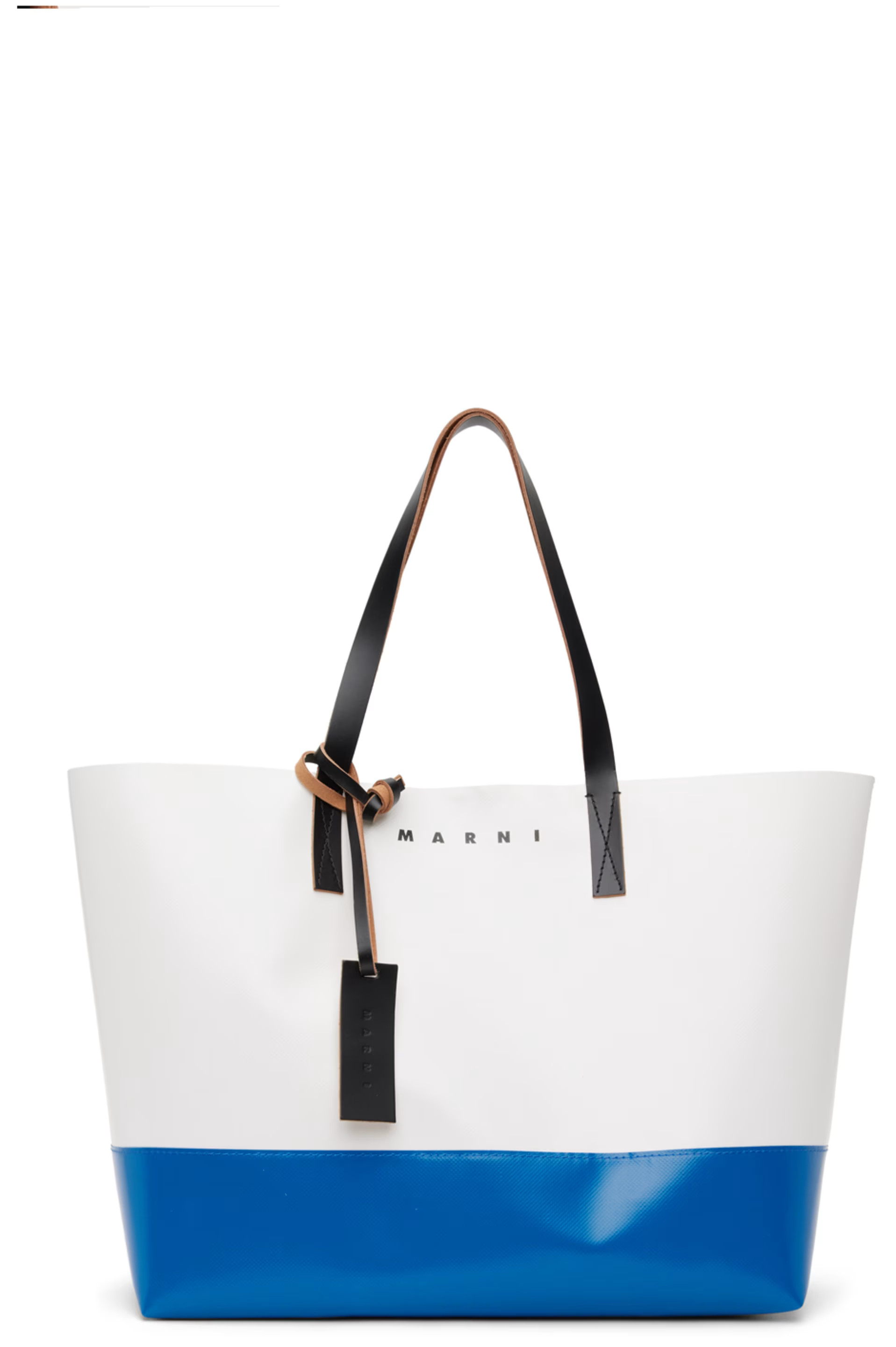 Blue & White Tribeca Shopping Tote | SSENSE