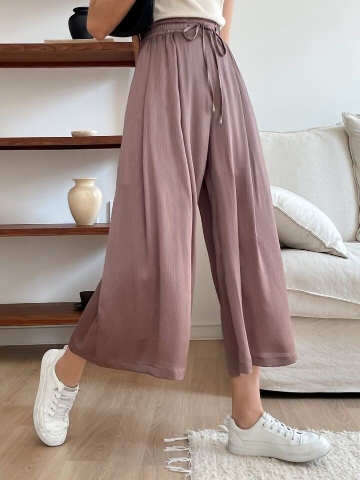 DAZY Drawstring Waist Wide Leg Pants | SHEIN