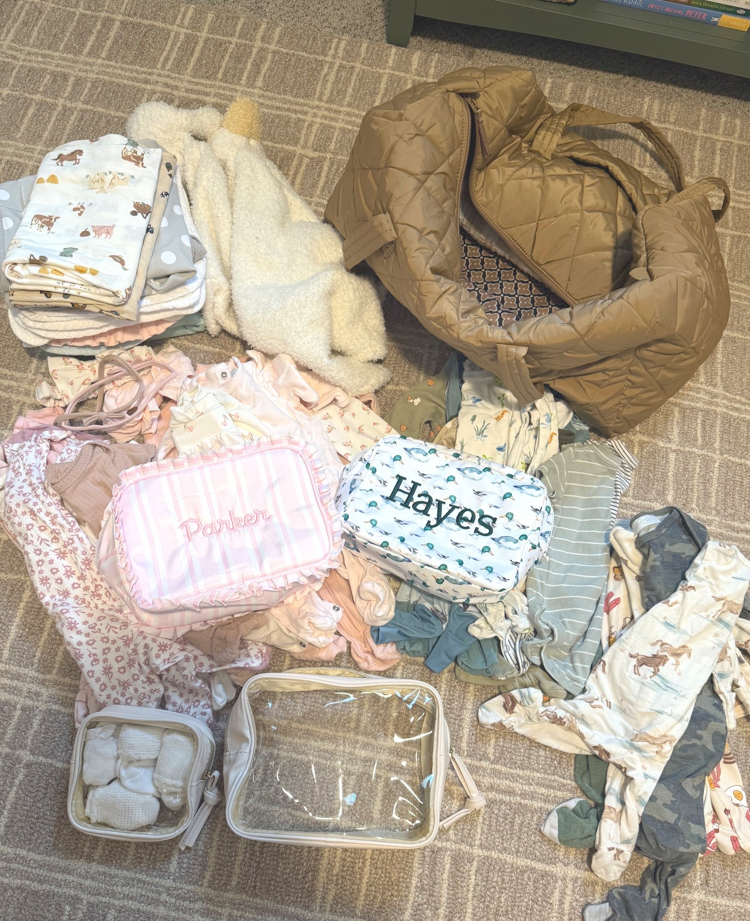 Travel & packing bags I use for the twins overnight bag! Help keeps everything organized, especially their outfits 🩵🩷

#LTKBaby #LTKItBag #LTKTravel