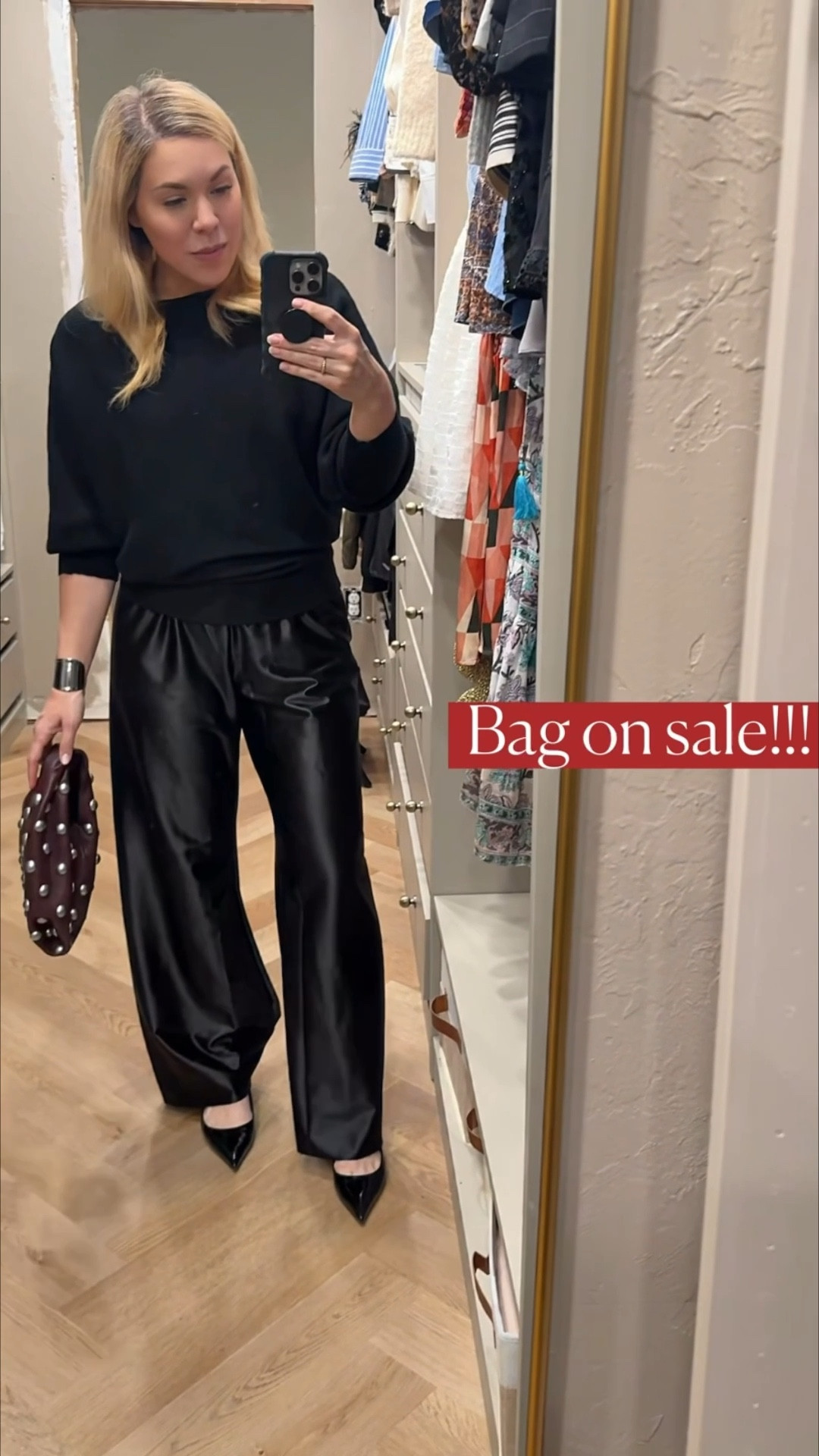 Party outfit 
ALC bag
Studded bag
Satin pants 

#LTKHoliday #LTKFindsUnder50 #LTKgrwm