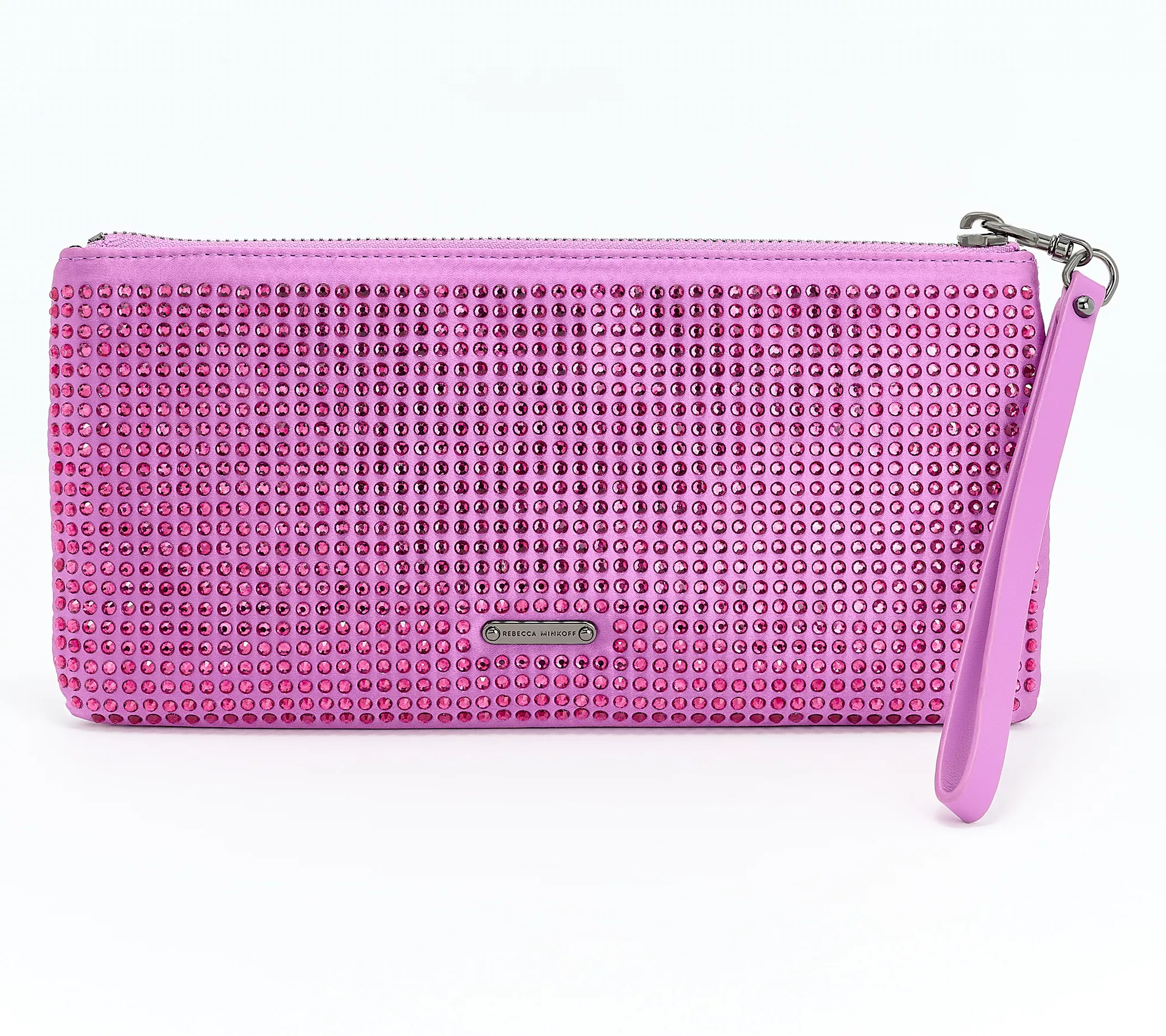 Rebecca Minkoff Large Crystal Pouch with Wristlet Strap | QVC
