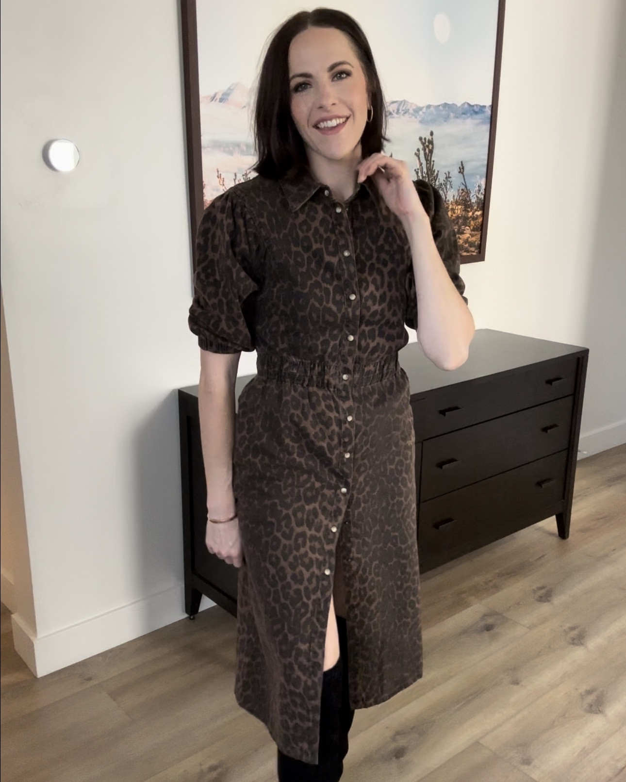 All Saints up to 50% sale is happening now! Here’s what I got… 

I love this leopard denim dress with snaps down the front. I definitely will wear as a traditional dress and open over some pants like a long coat. 

I’m wearing a size US 4. I find that All Saints can run a little looser so I tend to size down. 

I’m 5’9” and around 135-140 lbs. 


#LTKSummerSales #LTKSaleAlert #LTKStyleTip