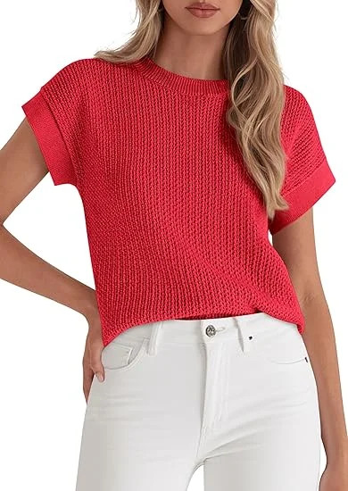 PRETTYGARDEN Women Spring Sweater Vest Business Casual Tank Top Lightweight Cap Sleeve Knit Shirt... | Walmart (US)