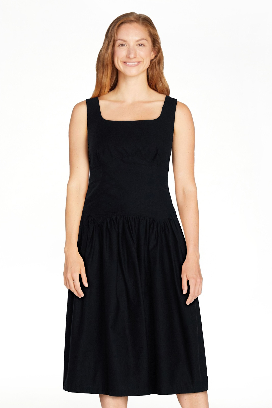 Scoop Women’s Cotton Maxi Dress with Bow Back, Sizes XS-4X | Walmart (US)