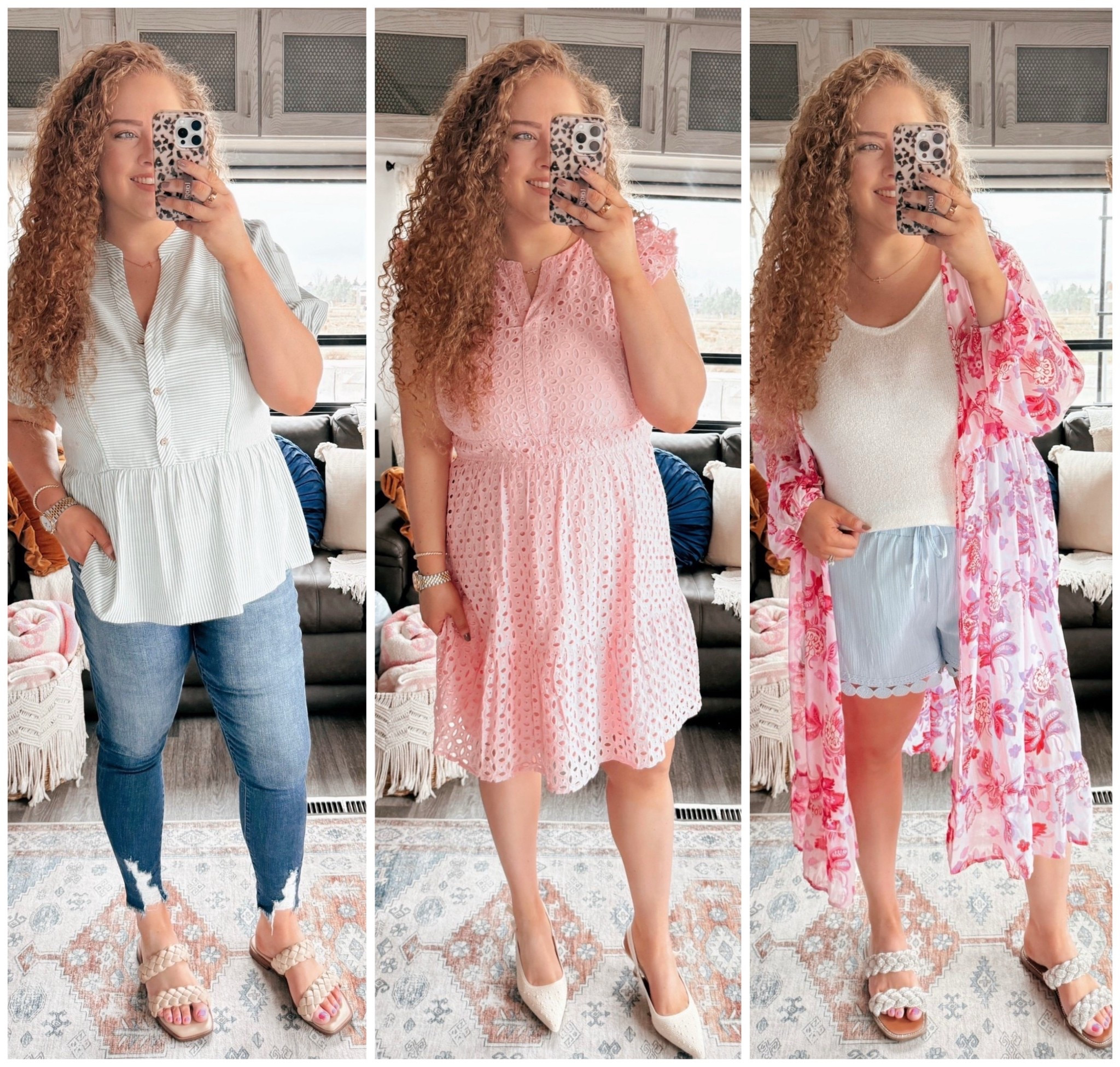 3 spring outfits you’ll actually wear 🌸 Easy, feminine, everyday looks with a little dressy moment mixed in 🤍amazon spring outfits | amazon spring fashion | spring outfit ideas women | casual spring outfits | dressy spring outfit | green striped blouse women | striped spring top amazon | skinny jeans outfit women | buckle skinny jeans | braided sandals women | pink spring dress amazon | spring dress outfit ideas | pearl heels outfit | white tank top women amazon | pink floral kimono | kimono outfit women | blue shorts outfit women | amazon shorts women | bling sandals women | everyday spring style | brunch outfit women | date night spring outfit | feminine spring fashion | affordable amazon fashion | amazon fashion finds

#LTKSpringSale 

#LTKMidsize #LTKootd #LTKdayinmylife