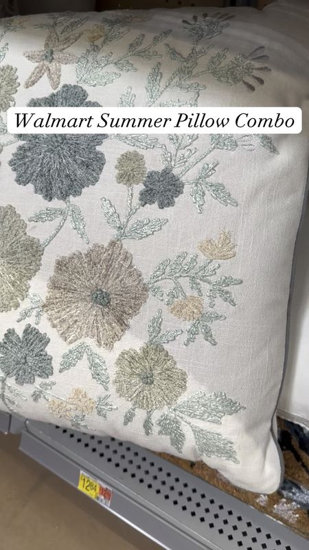 Summer pillow combinations from Walmart! Down filled, beautiful grandmillennial coastal grandmother vintage style 

#LTKhome #LTKunder50 #LTKstyletip