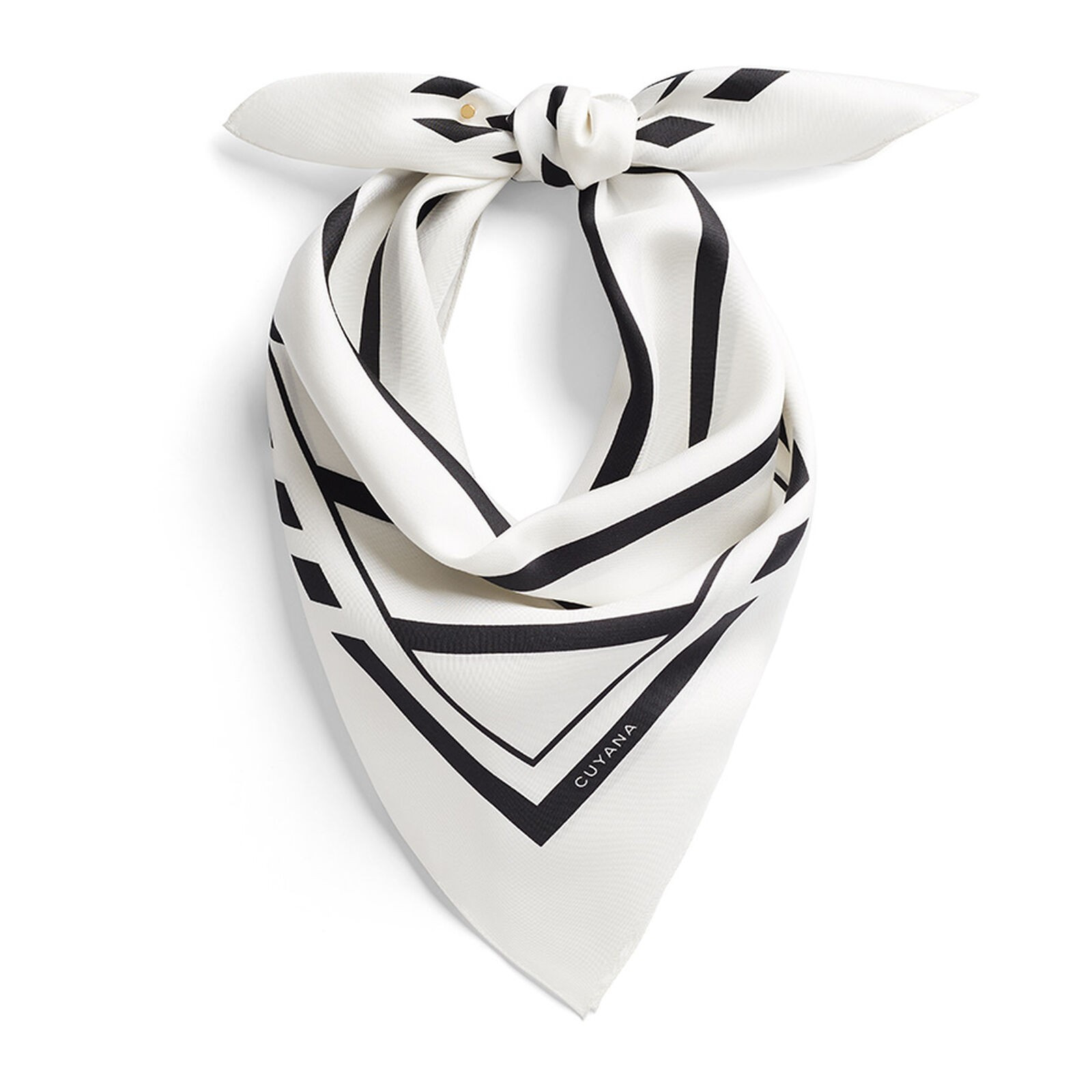 Washable Silk Striped Bandana Mask | Cuyana