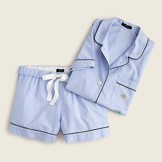 End-on-end cotton pajama short set | J. Crew US