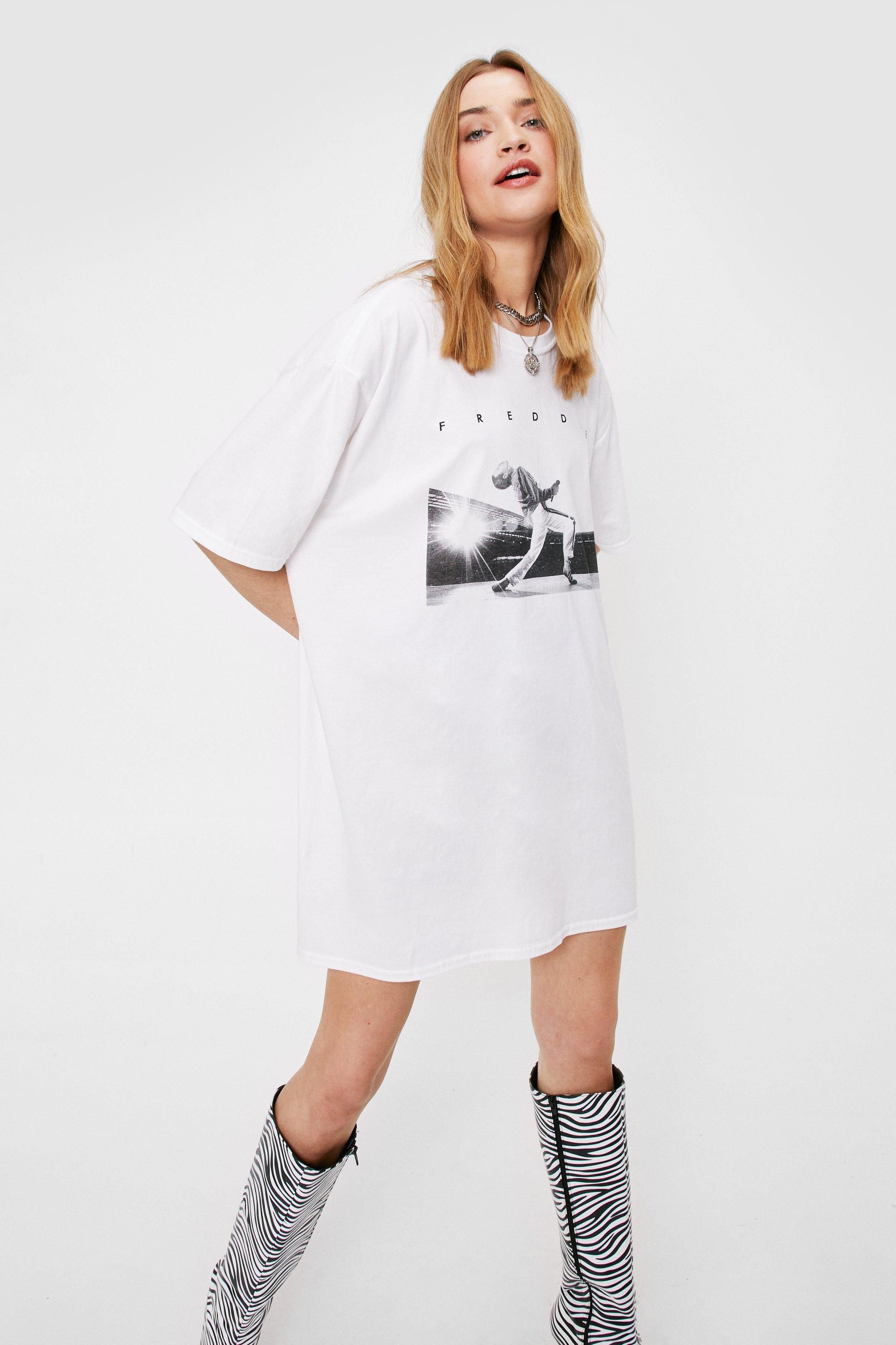 Freddie Mercury Graphic Band Tee Dress | NastyGal (US & CA)