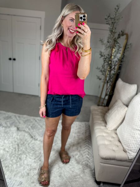 Daily try on, Walmart try on, time and tru, pink tank, utility shorts, Walmart outfit, Walmart fashion 

Medium in both!

#LTKSeasonal #LTKStyleTip
