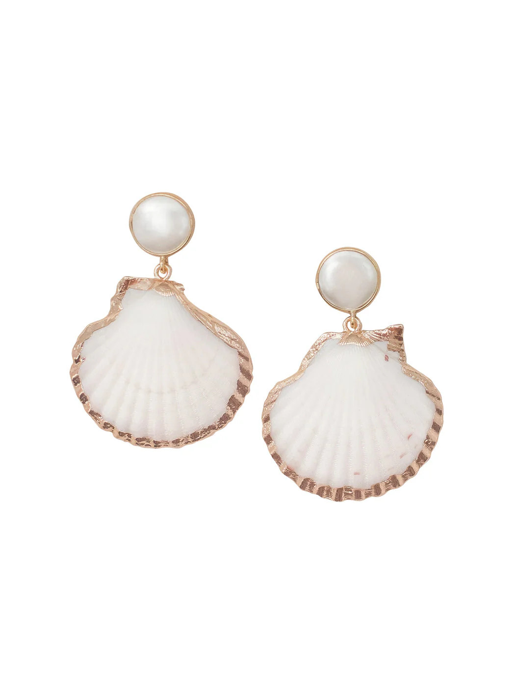 Marina Earrings in White | Over The Moon
