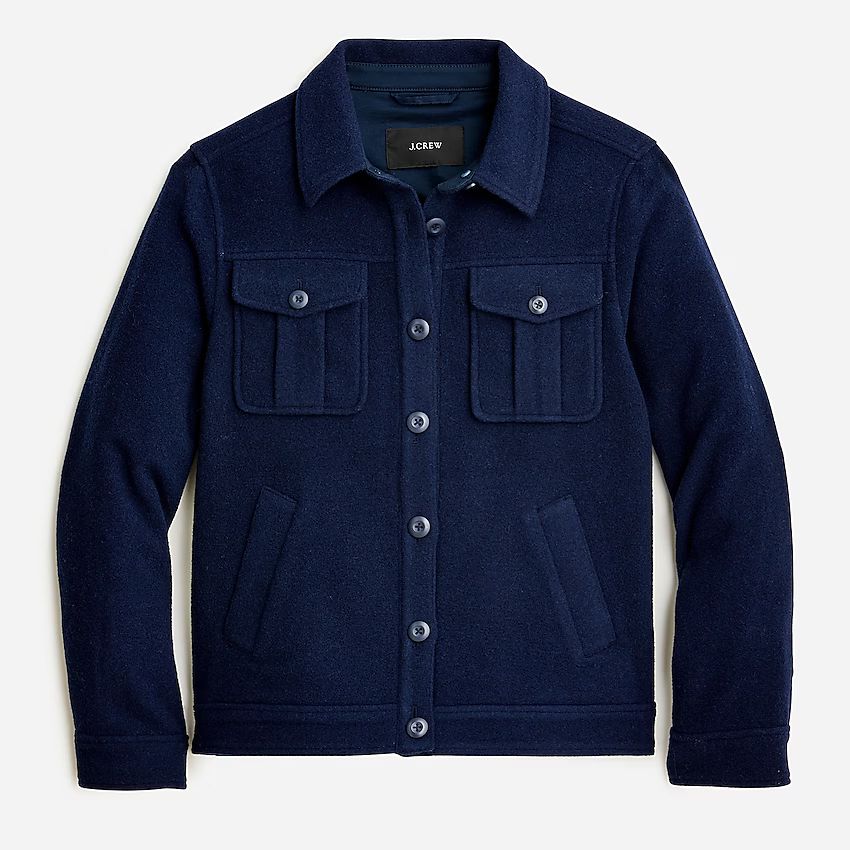 Shirt-jacket in stretch wool | J.Crew US