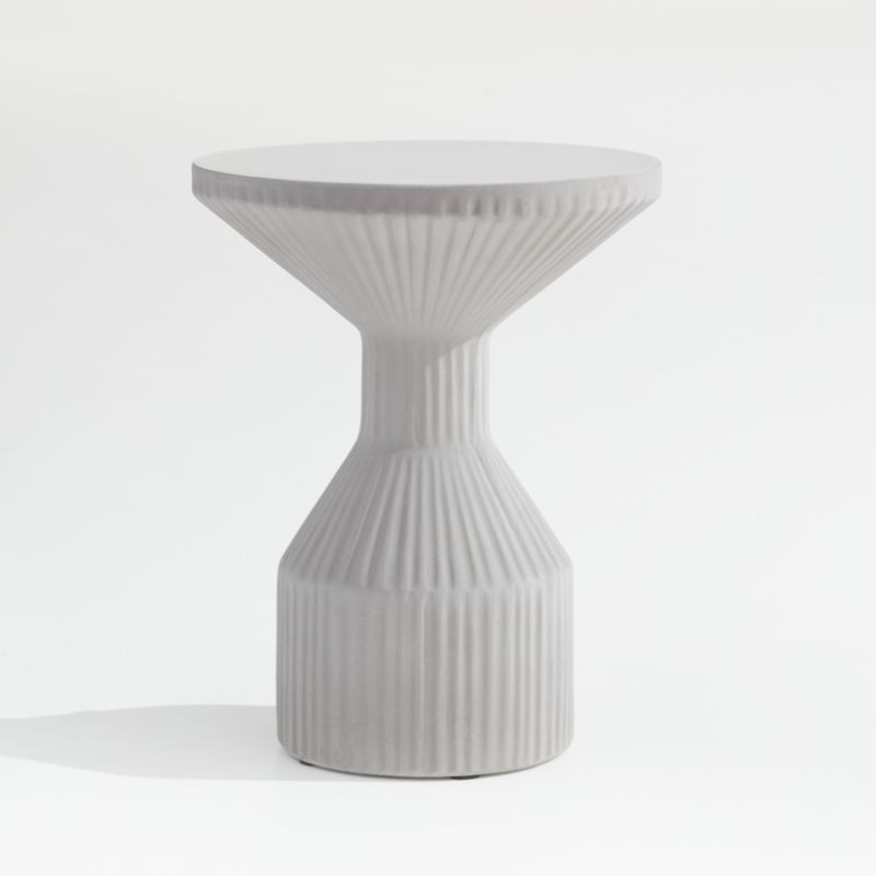 Granada Grey Outdoor Patio Garden Stool + Reviews | Crate & Barrel | Crate & Barrel