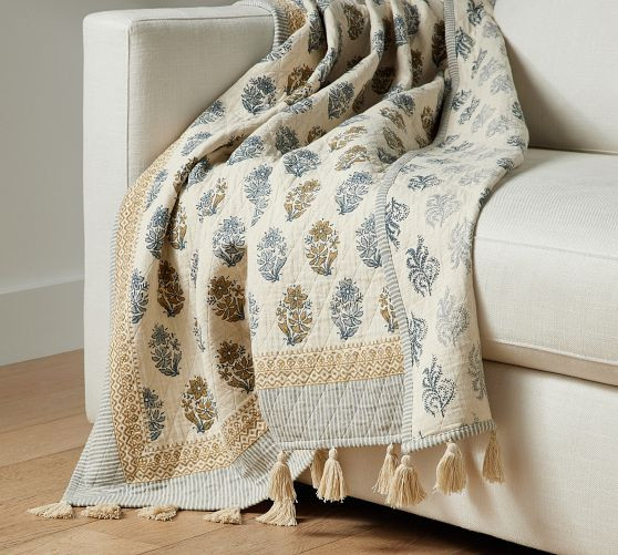 Jacquard Cotton Throw | Pottery Barn (US)