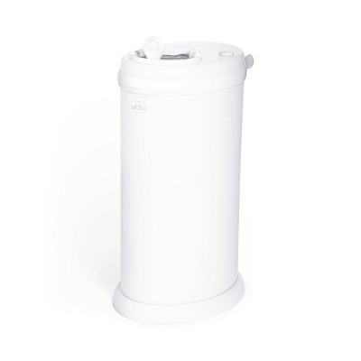 Ubbi Stainless Steel Diaper Pail - White: Childproof & Airtight Lid, Uses Silicone Liners, Holds Up to 55 Diapers | Target