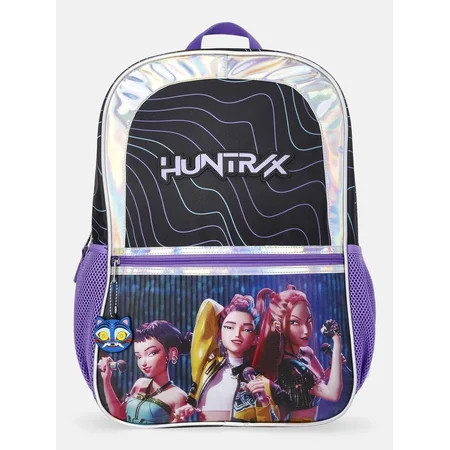 Netflix KPop Demon Hunters Girls 17" Huntrix Golden Backpack, Black | Walmart (US)