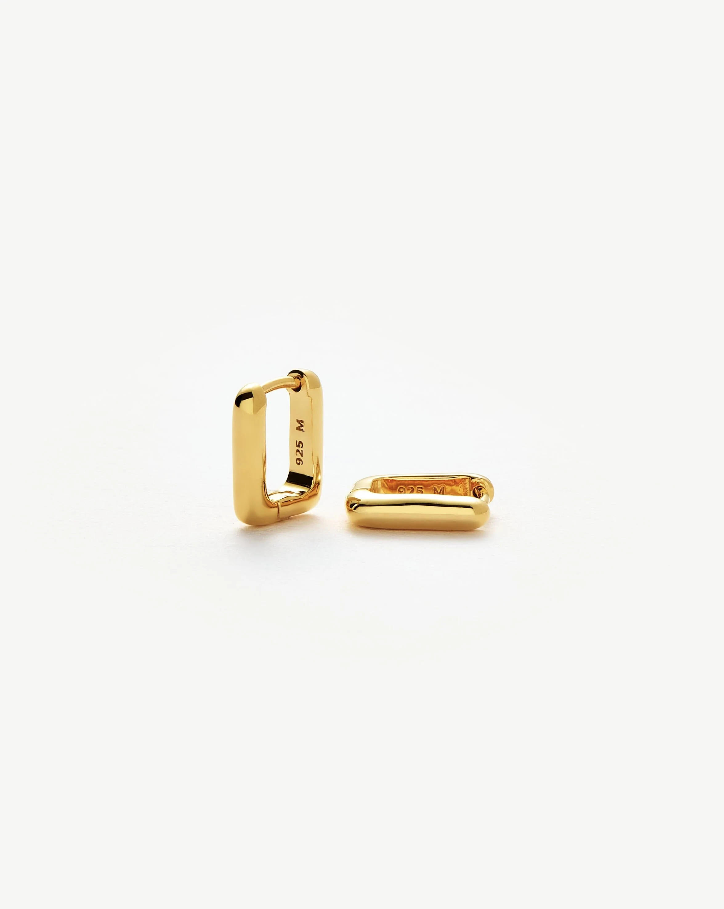 Mini Plain Ovate Earrings | 18ct Gold Vermeil | Missoma UK