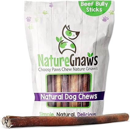 Nature Gnaws Bully Sticks for Large Dogs - Premium Natural Beef Dental Bones - Thick Long Lasting... | Amazon (US)