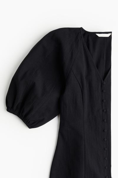 Button-front Dress - Black - Ladies | H&M US | H&M (US + CA)