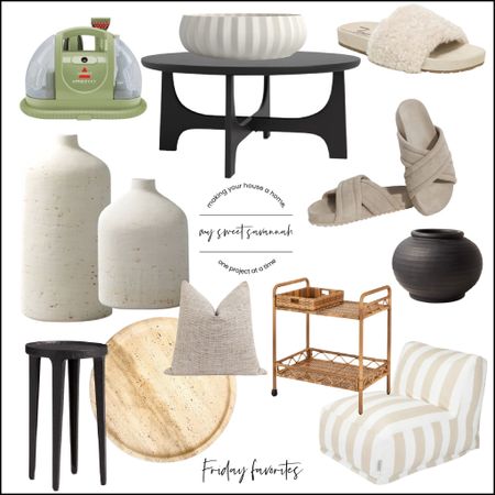 Friday favorites! 

Bissel upholstery cleaner 
Sandals
Travertine tray
Stone
Coffee table
Side table
Pottery barn 
Vase 
Home decor


#LTKhome #LTKFind #LTKstyletip