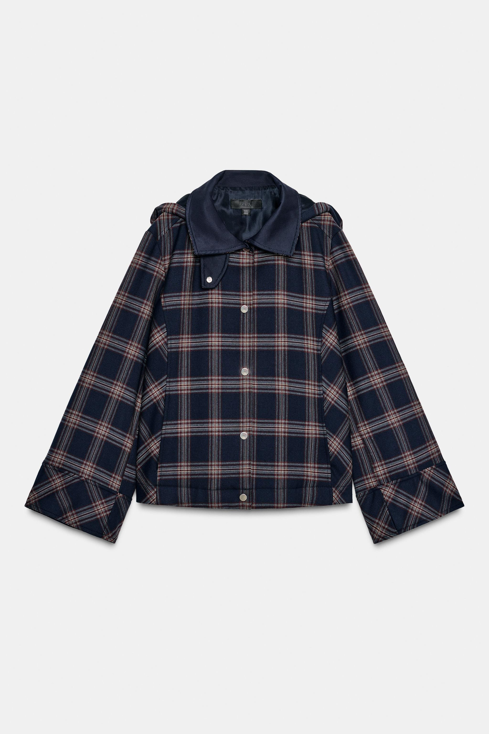 PLAID HOODED PUFFER JACKET | Zara US