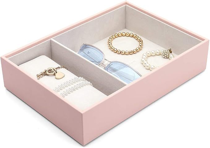 Vlando Miller Stackable Watch Bracelet Jewelry Tray Showcase Display Drawer Organizer Storage (Pi... | Amazon (US)