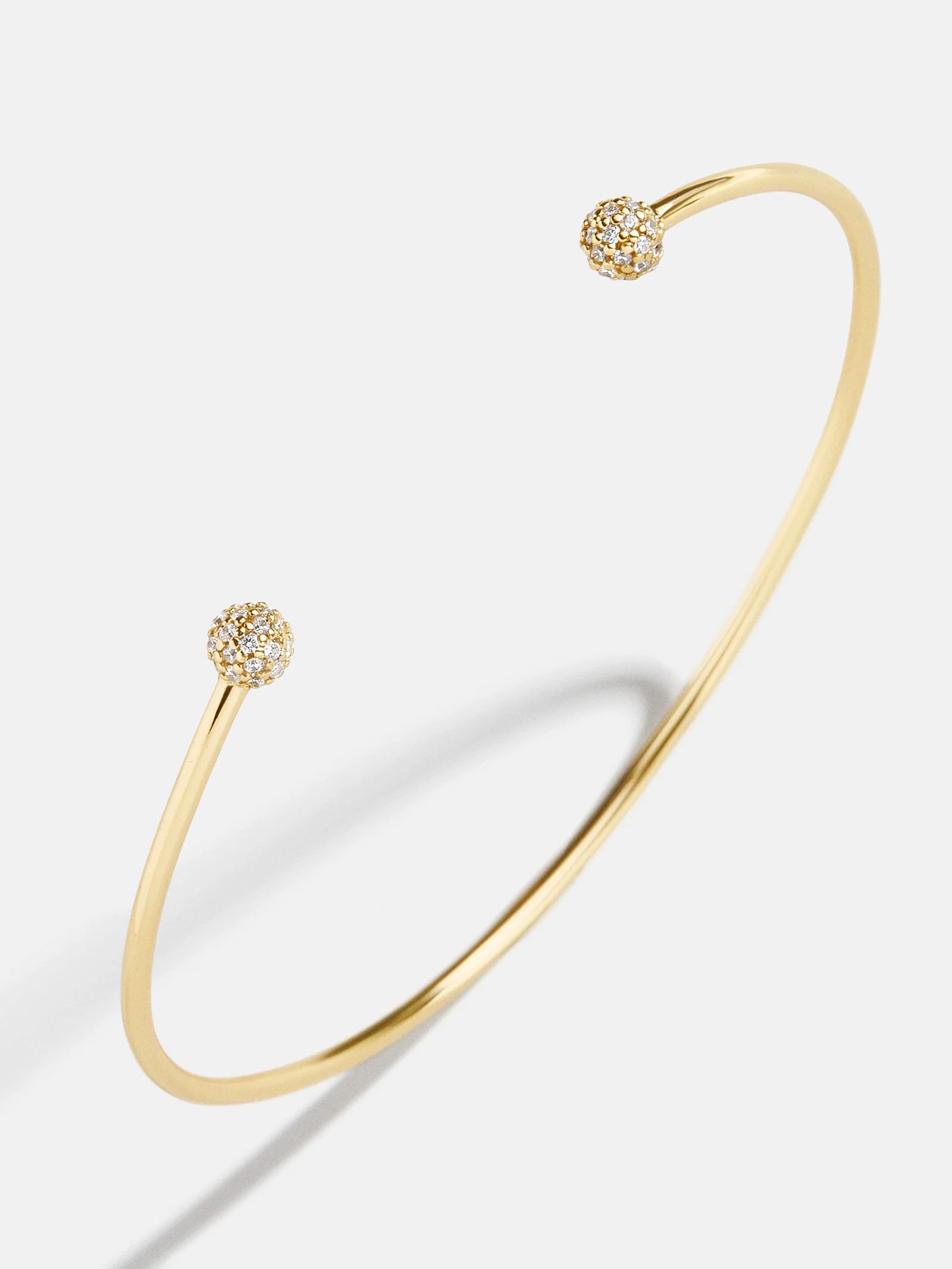 Dorothea 18K Gold Cuff Bracelet - Pavé Sphere | BaubleBar (US)