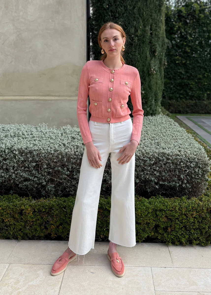 Lindi Straight Wide Leg Pants-White | Benaar La