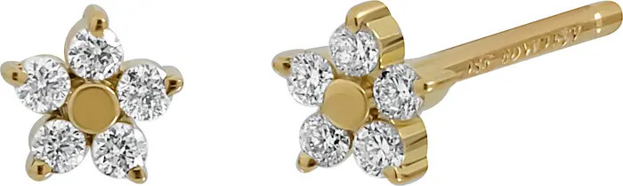 BL Icon Diamond Floral Stud Earrings | Nordstrom