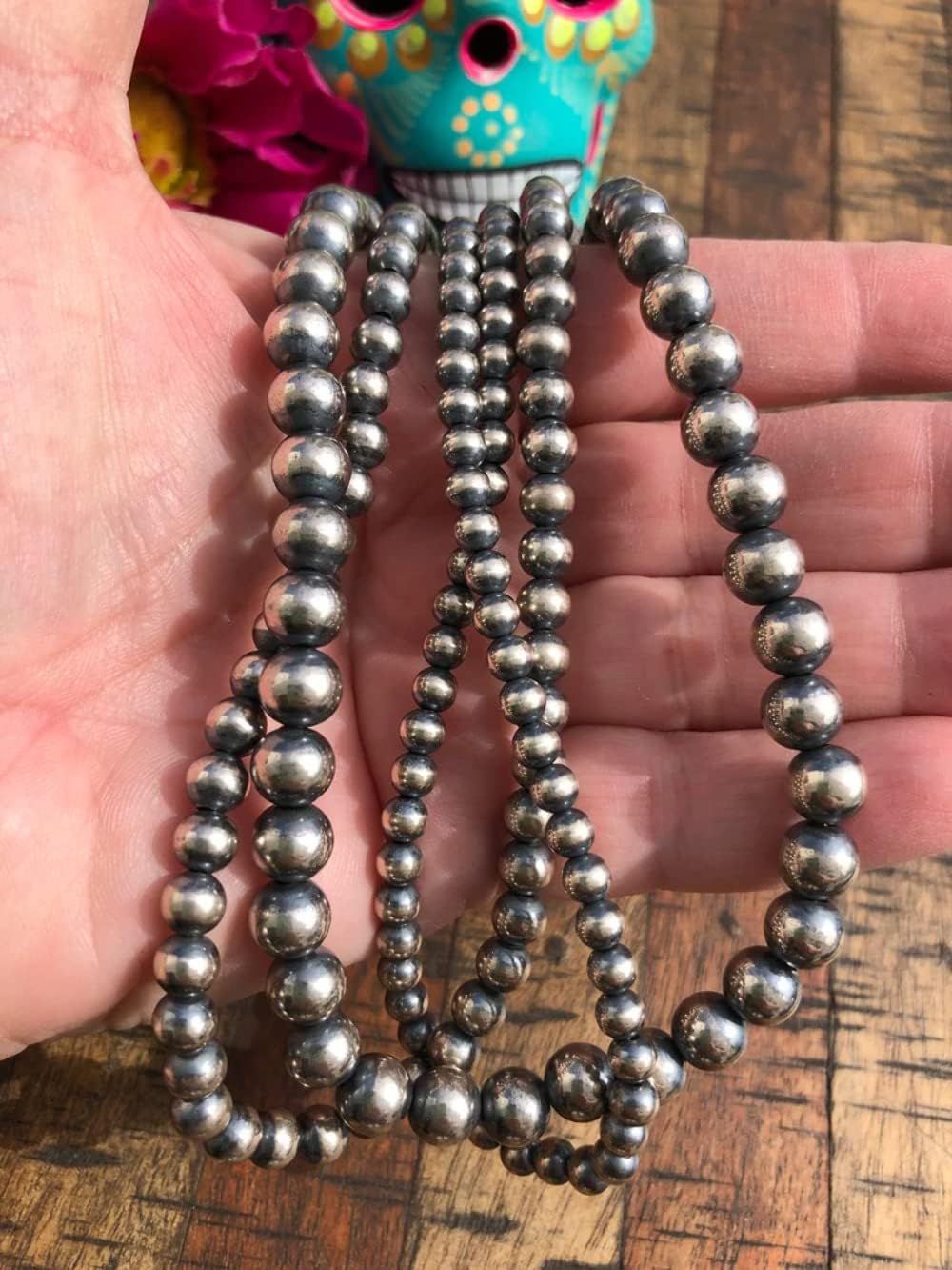 16" 3 Strand "Navajo Style" Sterling Pearls | Amazon (US)
