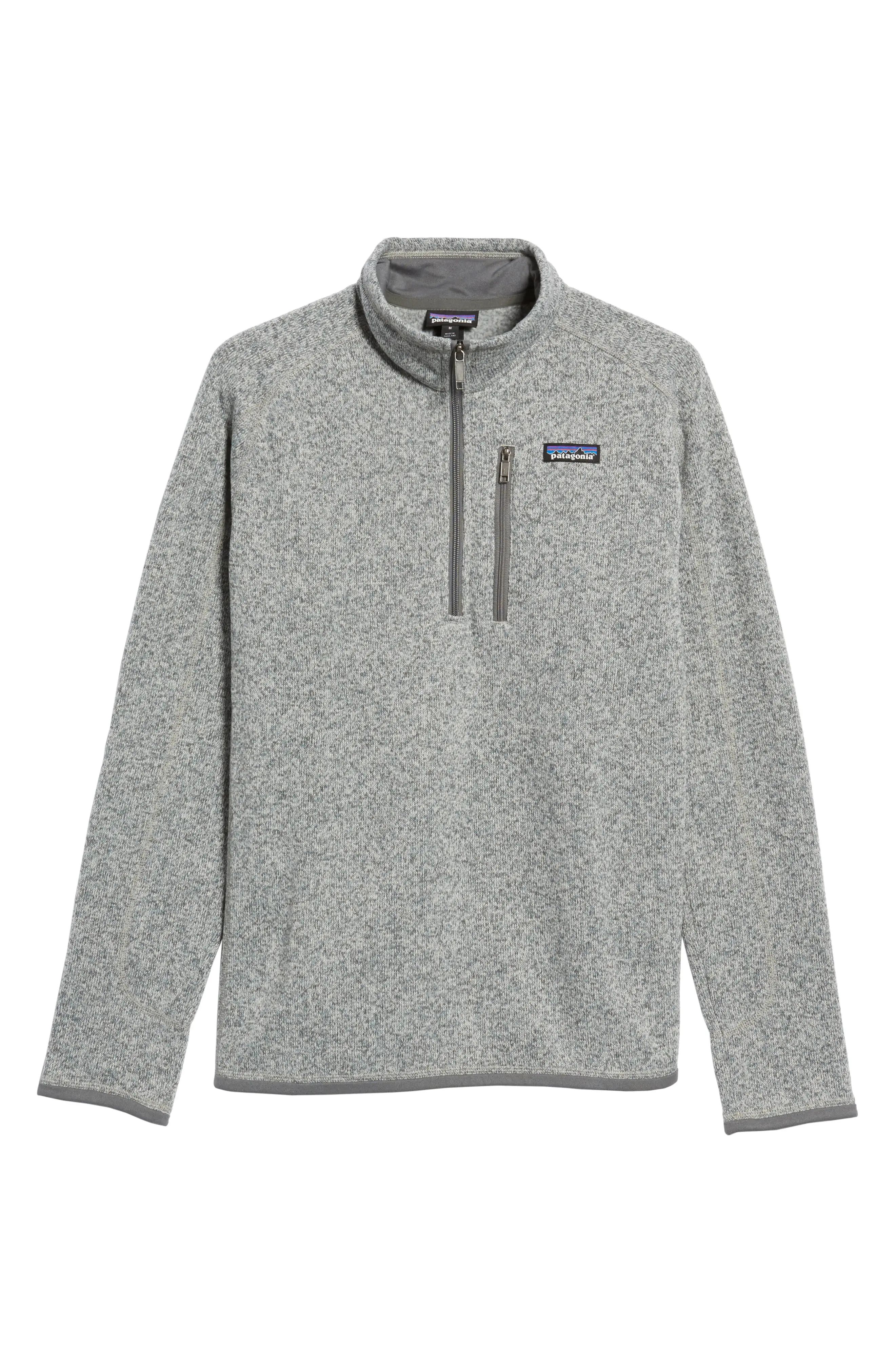 Men's Patagonia Better Sweater Quarter Zip Pullover, Size Small - Grey | Nordstrom
