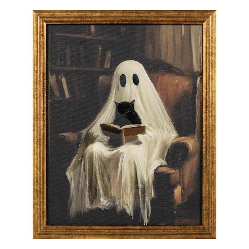 Cat & Ghost Painting, 8x10 | At Home