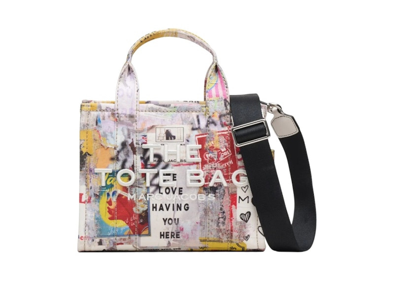Women's Marc Jacobs The Small Tote Pop Americana Canvas Tote Bag in White | StockX