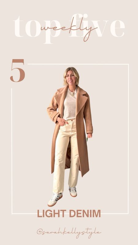 Top five best sellers from the week - High rise wide-leg jeans, Airessentials half zip, Reversible belt, Cotton button down shirt, Cream colors denim for spring and summer

#LTKover40 #LTKstyletip #LTKSeasonal